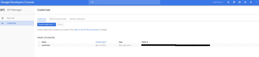 Google Dev Console