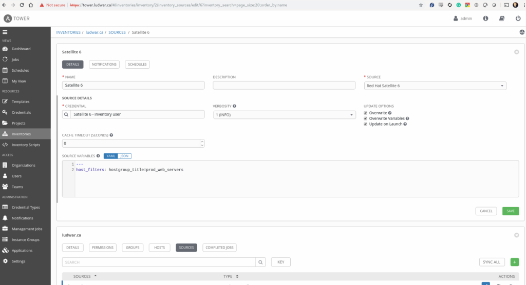 AnsibleTowerInventoryHostFilter